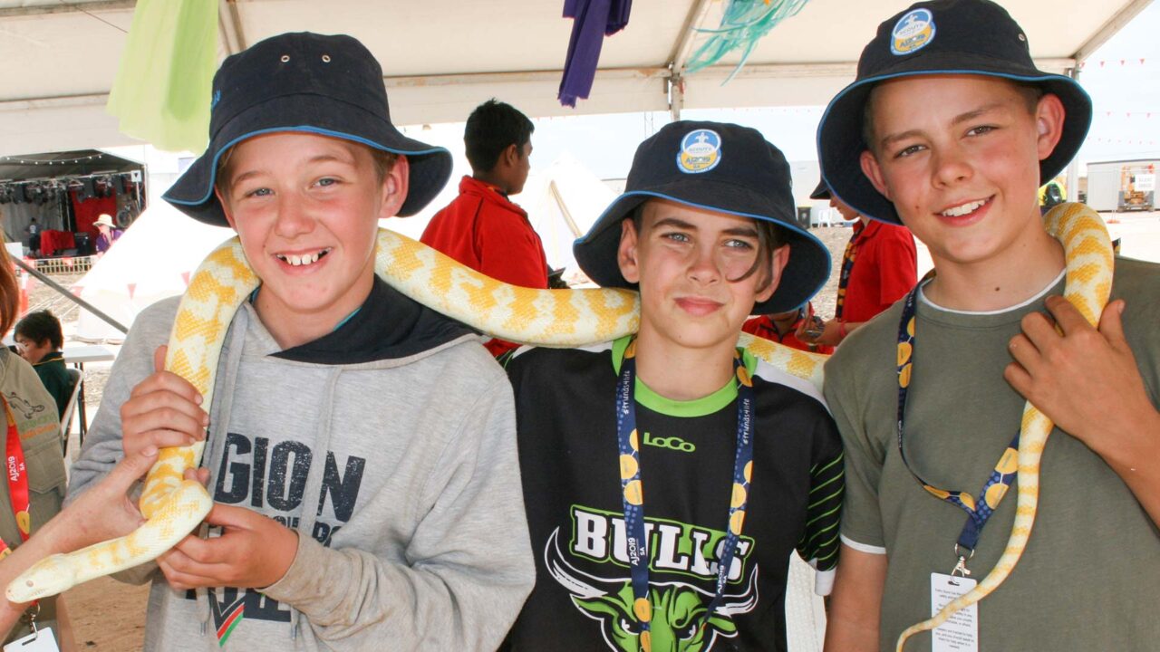 scouts-snake-reptile-kids